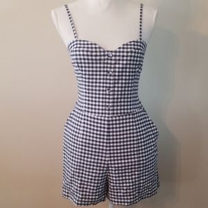 Abercrombie & Fitch Plaid Romper
